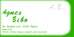agnes bibo business card