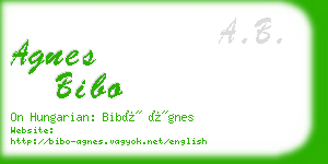 agnes bibo business card